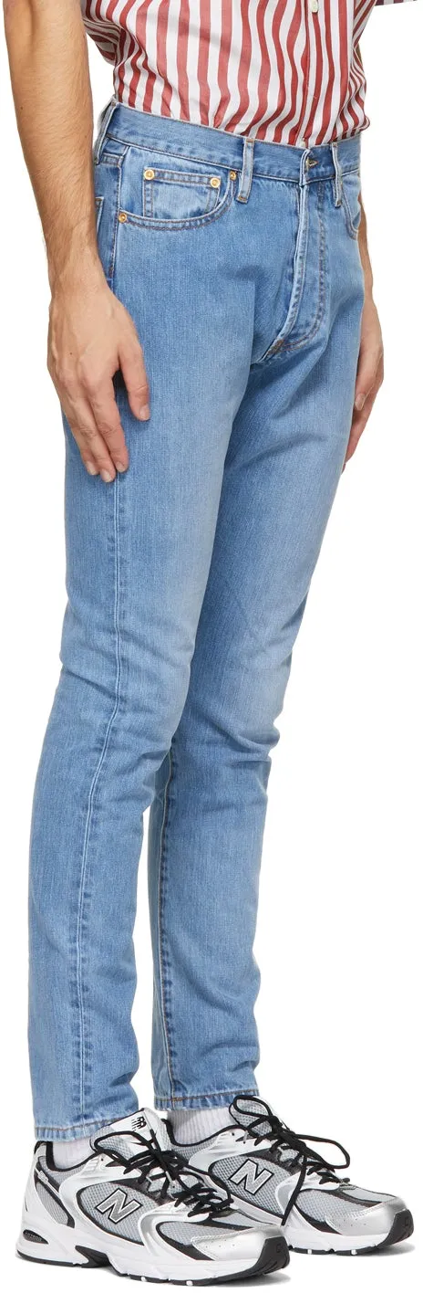 4SDESIGNS Blue Five Pocket Jeans