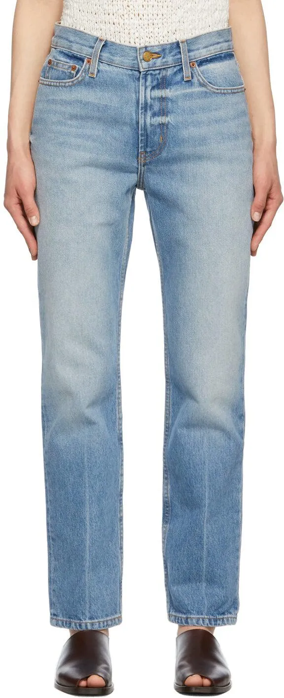 B Sides Blue Arts Straight Jeans