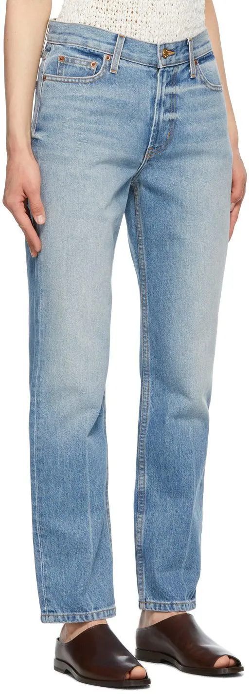 B Sides Blue Arts Straight Jeans