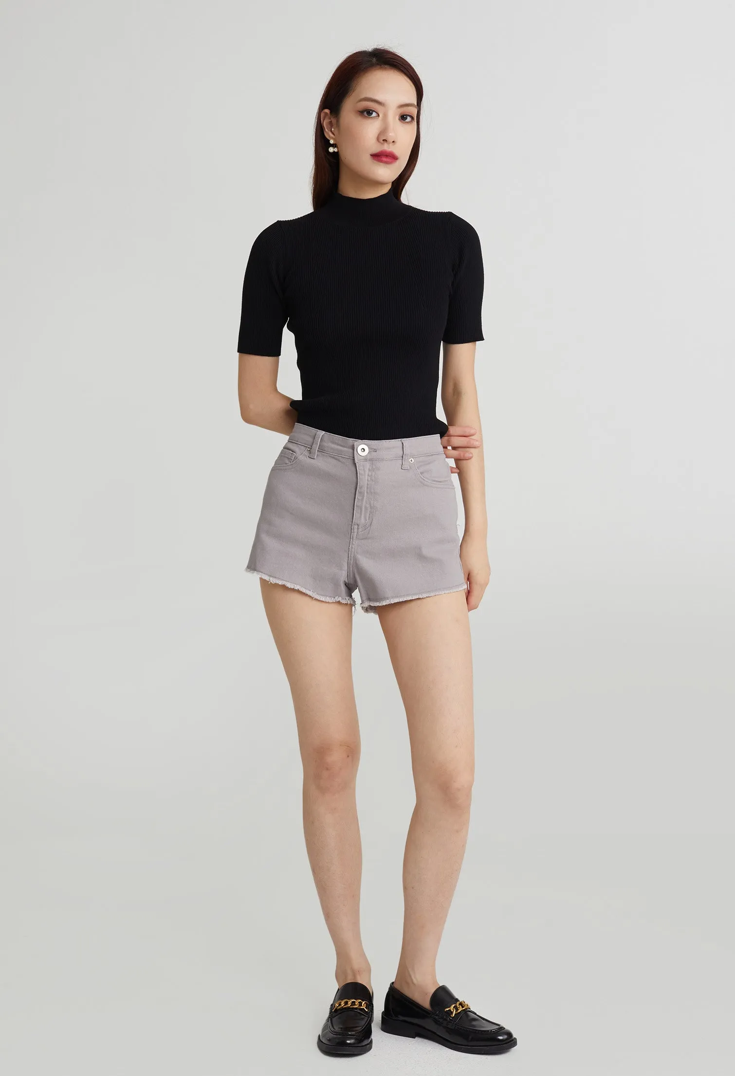 Casual Denim Seamless Shorts