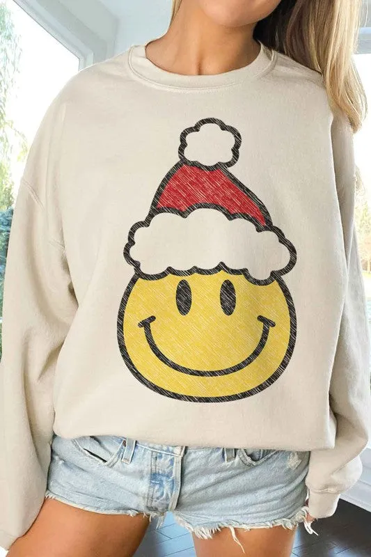 CHRISTMAS SMILES OVERSIZED SWEATSHIRT