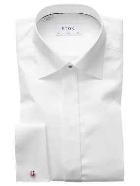 Eton Slim Fit White Twill Evening Shirt