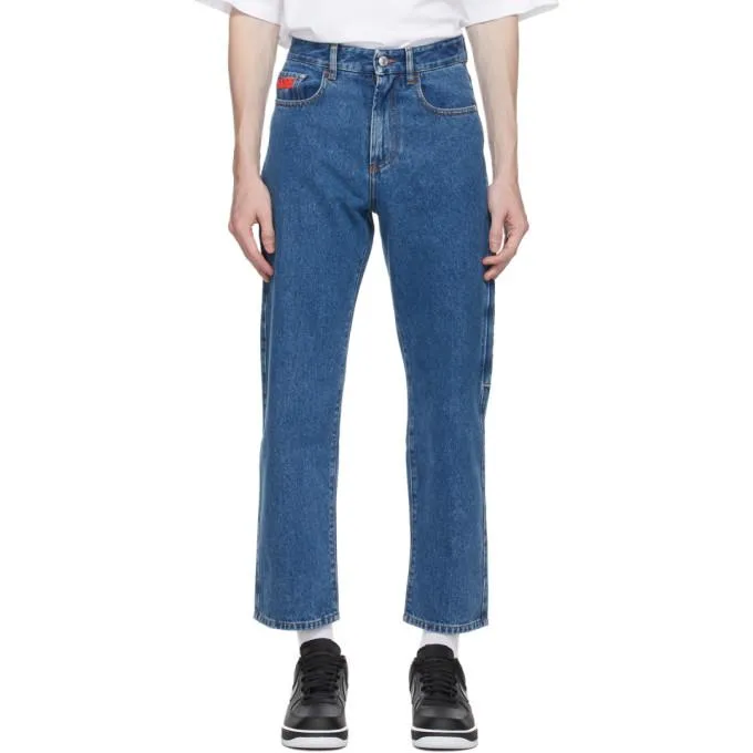 GCDS Blue Logo Bucket Jeans