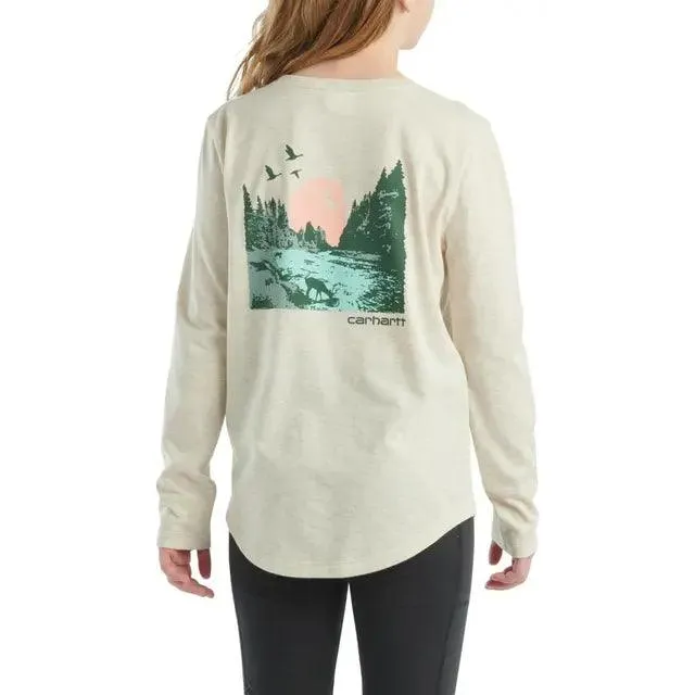 Girl's Carhartt Long Sleeve Graphic Tee CA7059-C17