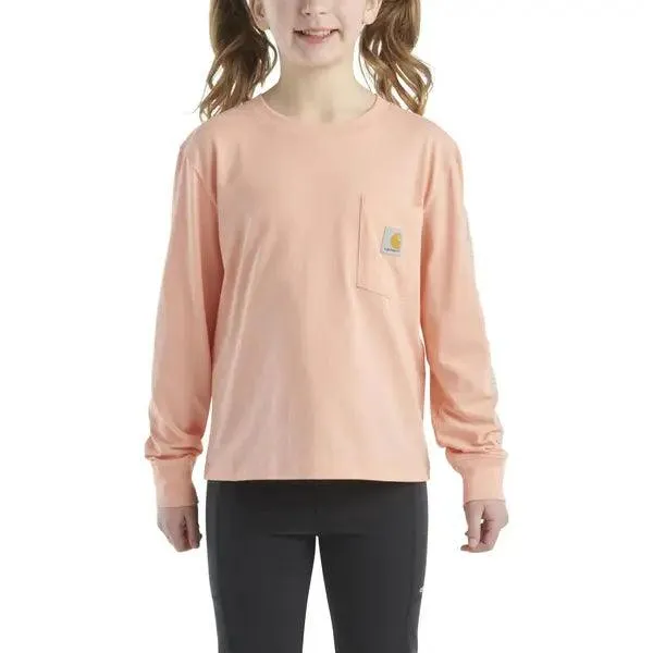 Girl's Carhartt Long Sleeve T-Shirt CA7071-P399