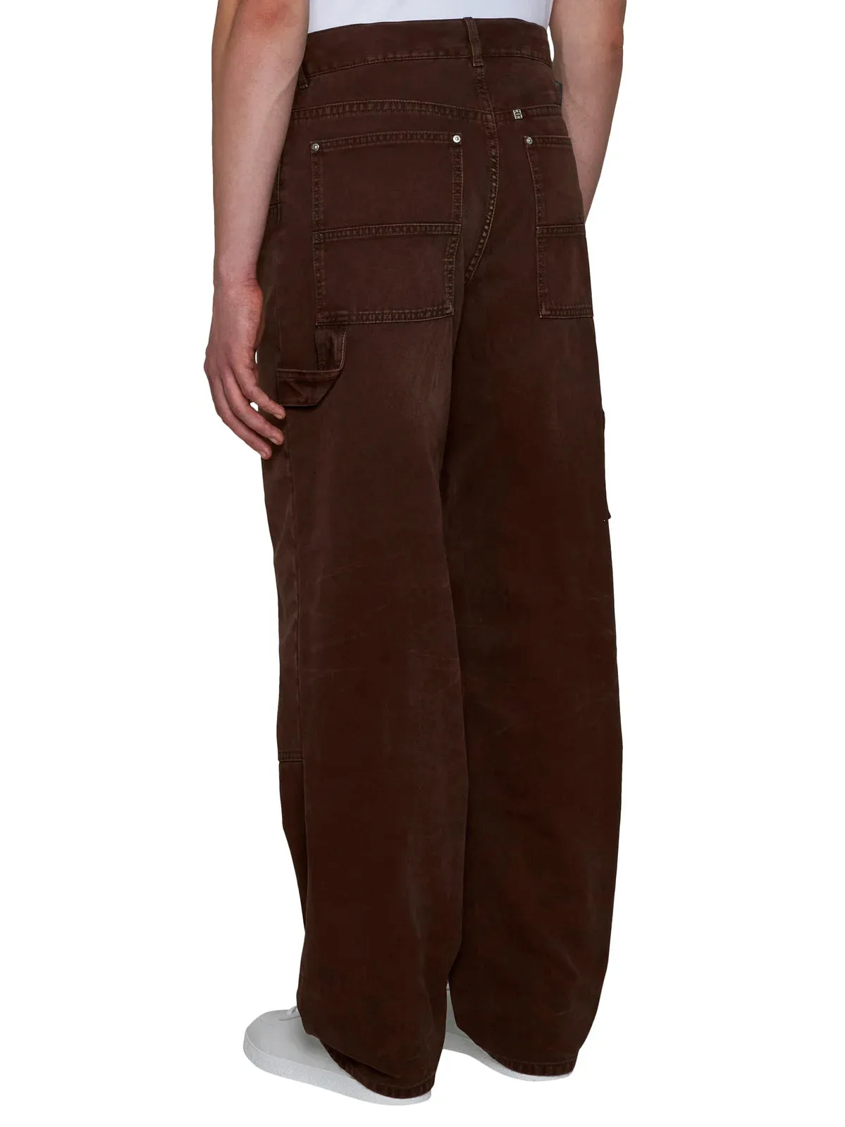 Givenchy Logo Plaque Straight-Leg Jeans Brown