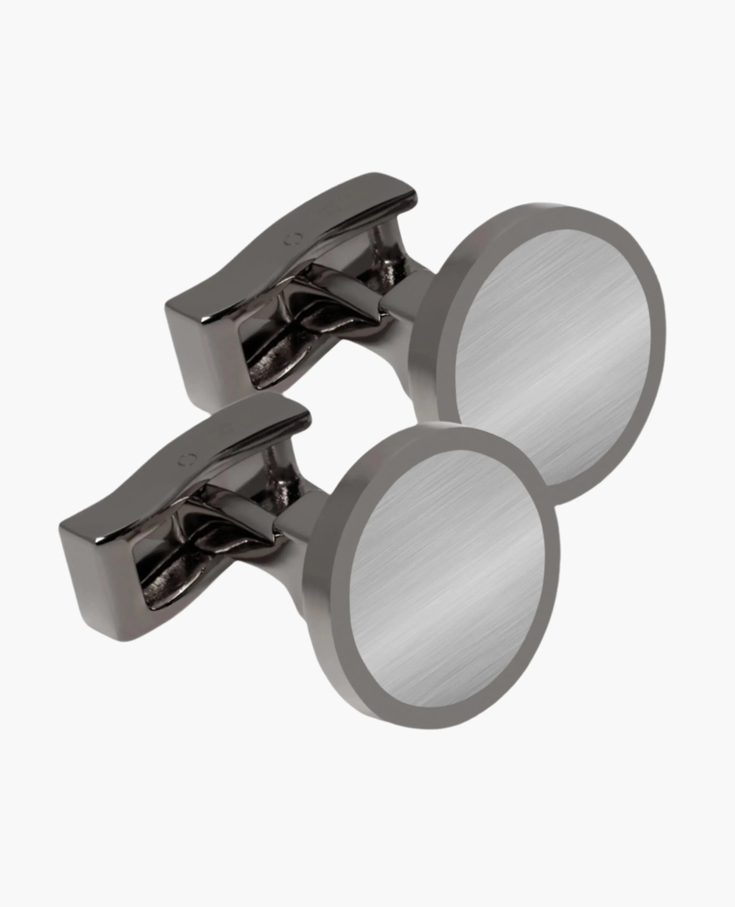 Gunmetal Circle Cufflinks