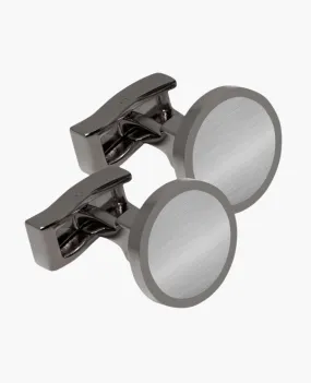 Gunmetal Circle Cufflinks