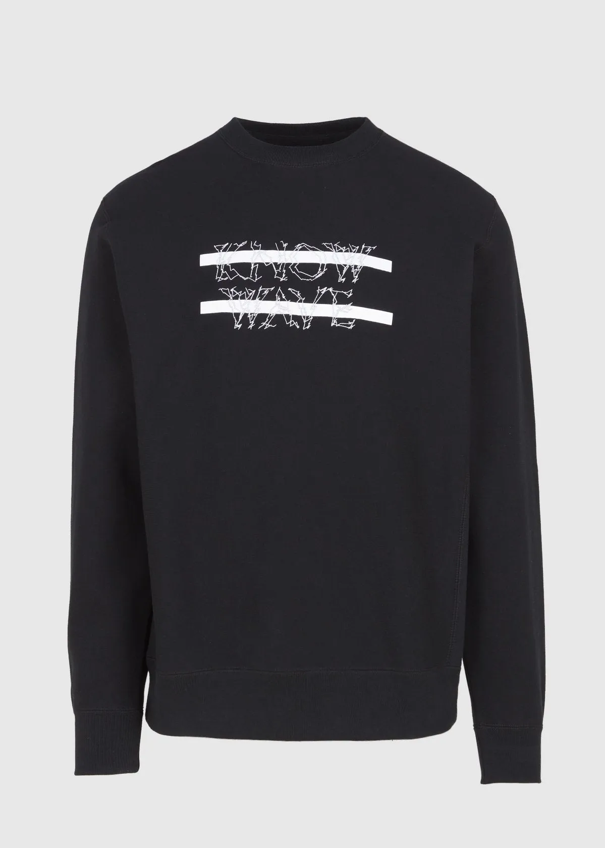 KNOW WAVE: ANXIETY LOGO CREWNECK [BLACK]