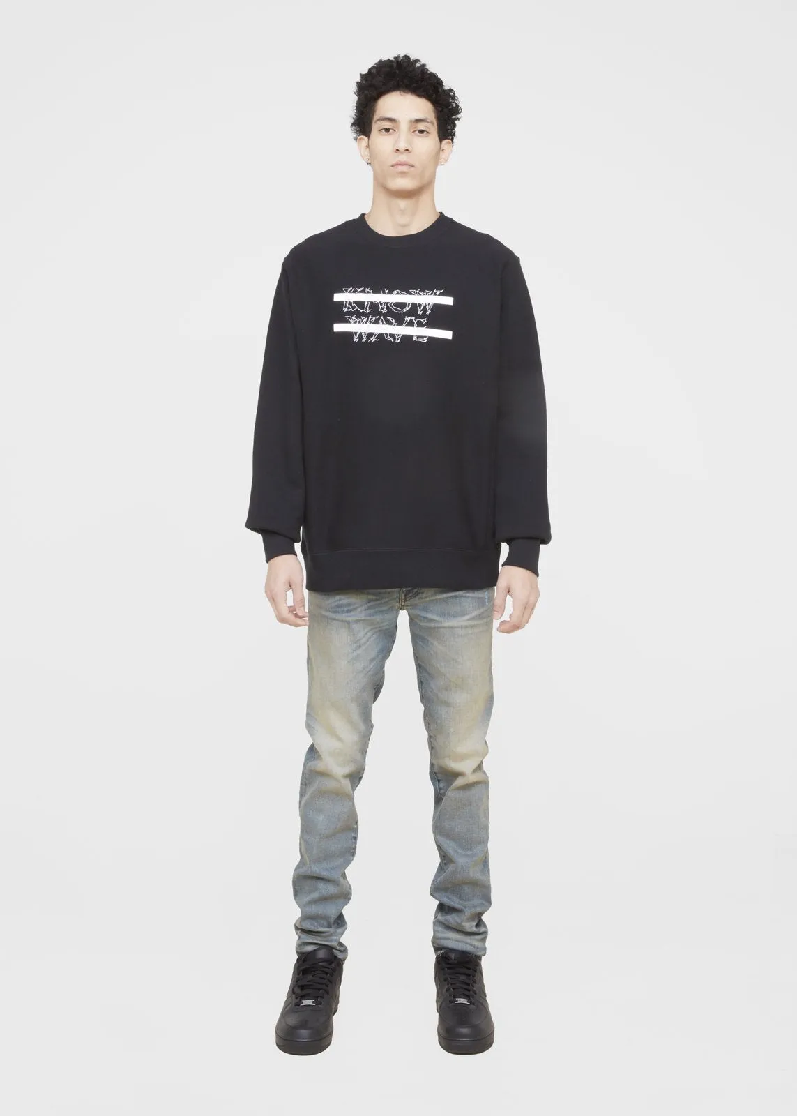 KNOW WAVE: ANXIETY LOGO CREWNECK [BLACK]