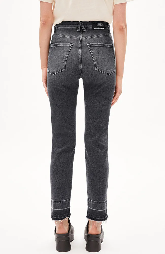 Lejaani straight leg jeans licorice