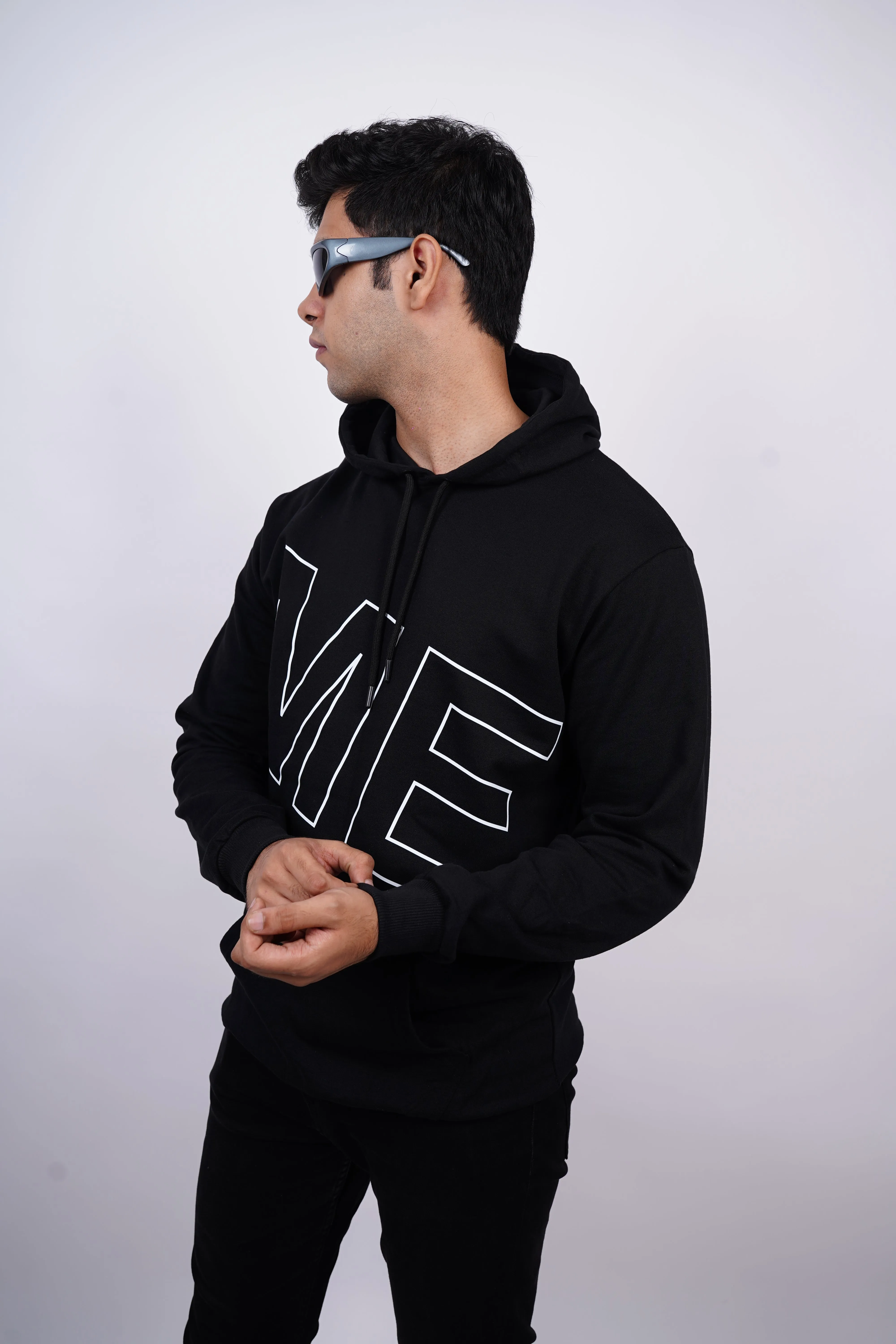 ME Relaxed fit Black Hoodie for Men By DemonWear