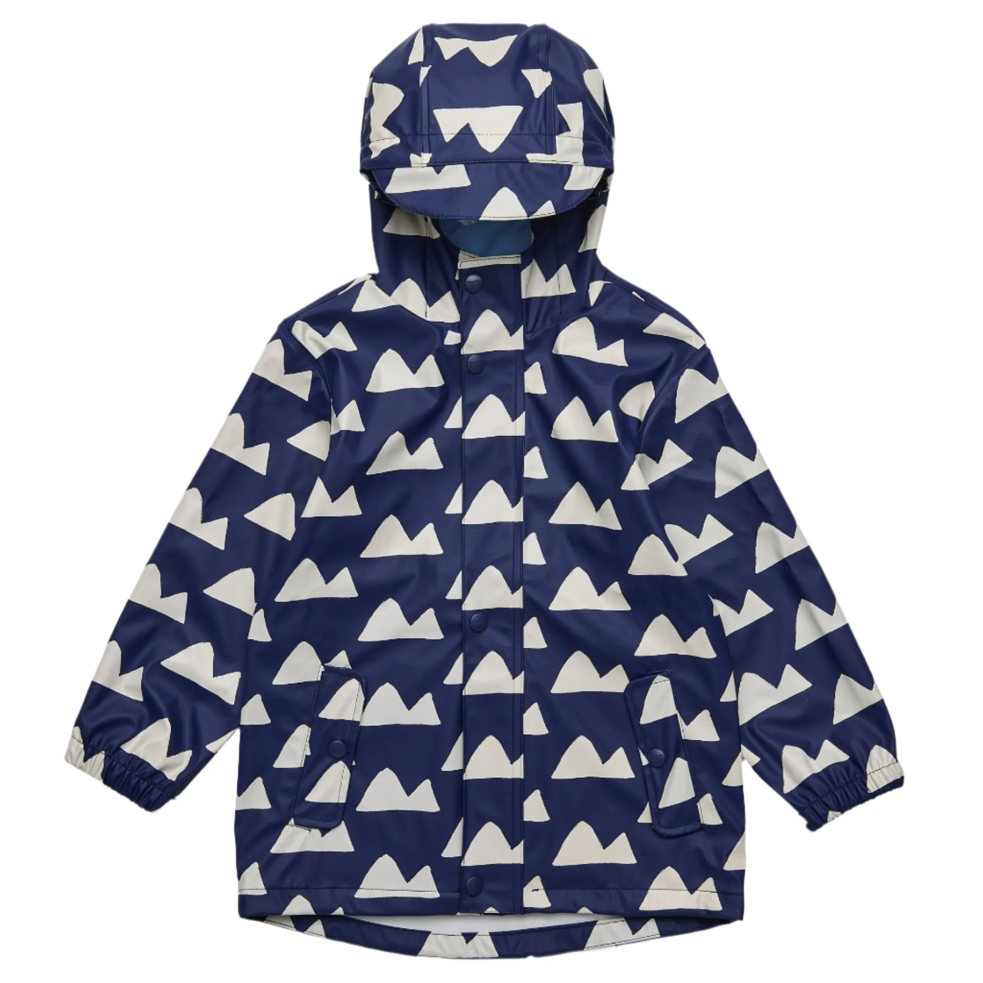 Navy Peak to Peak Recycled Waterproof Raincoat