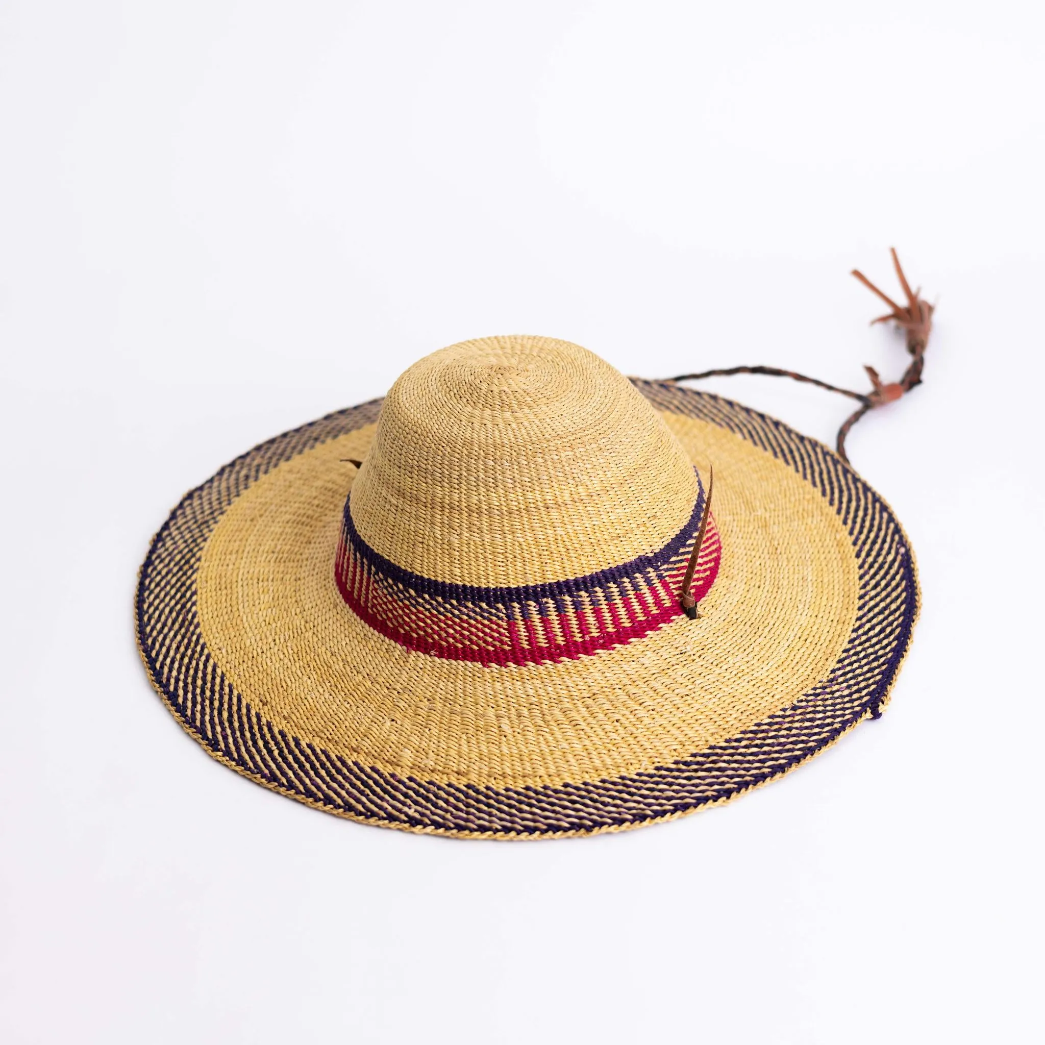 Purple & Pink Straw Hat