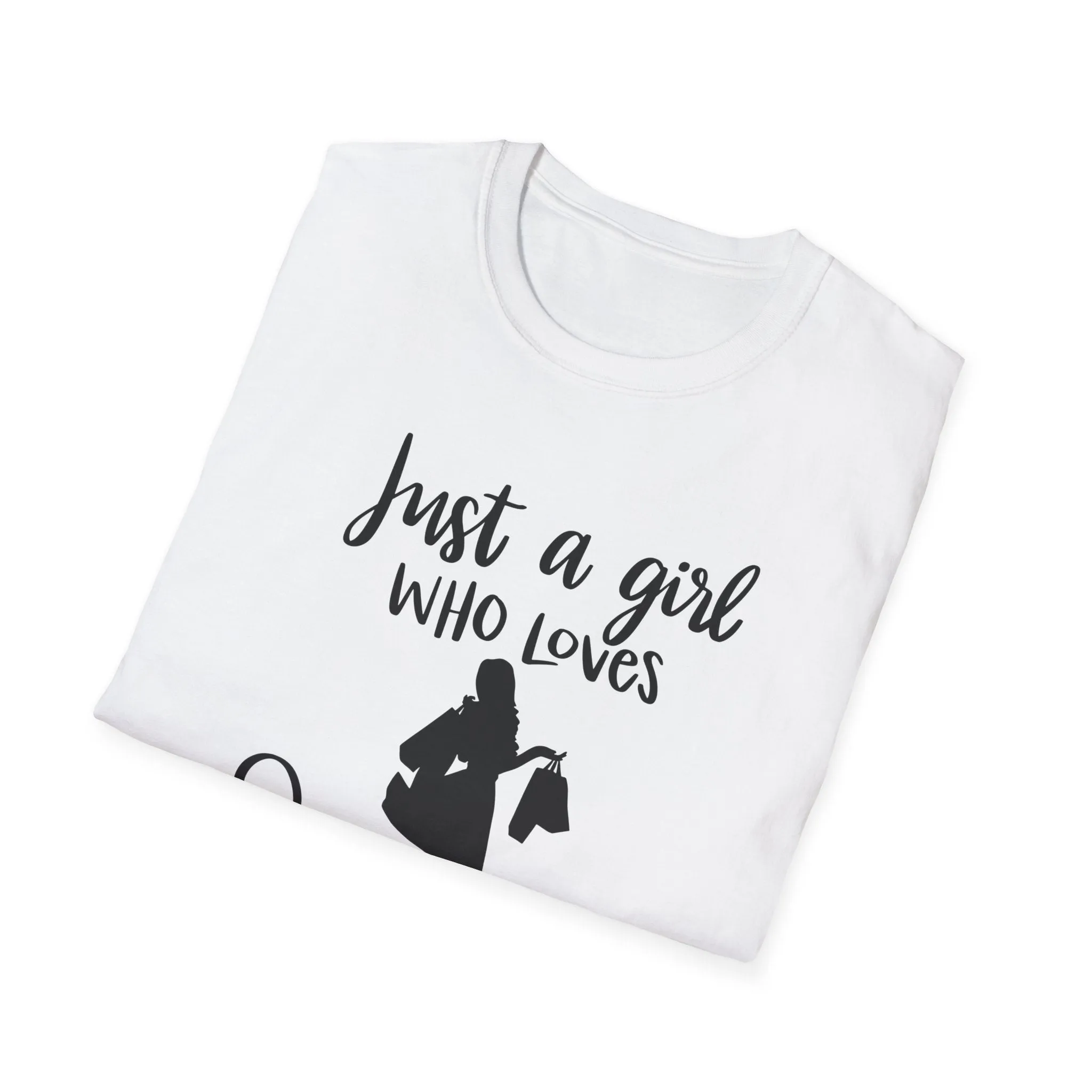 "Just A Girl Who Loves Shopping" Soft Style Tshirt