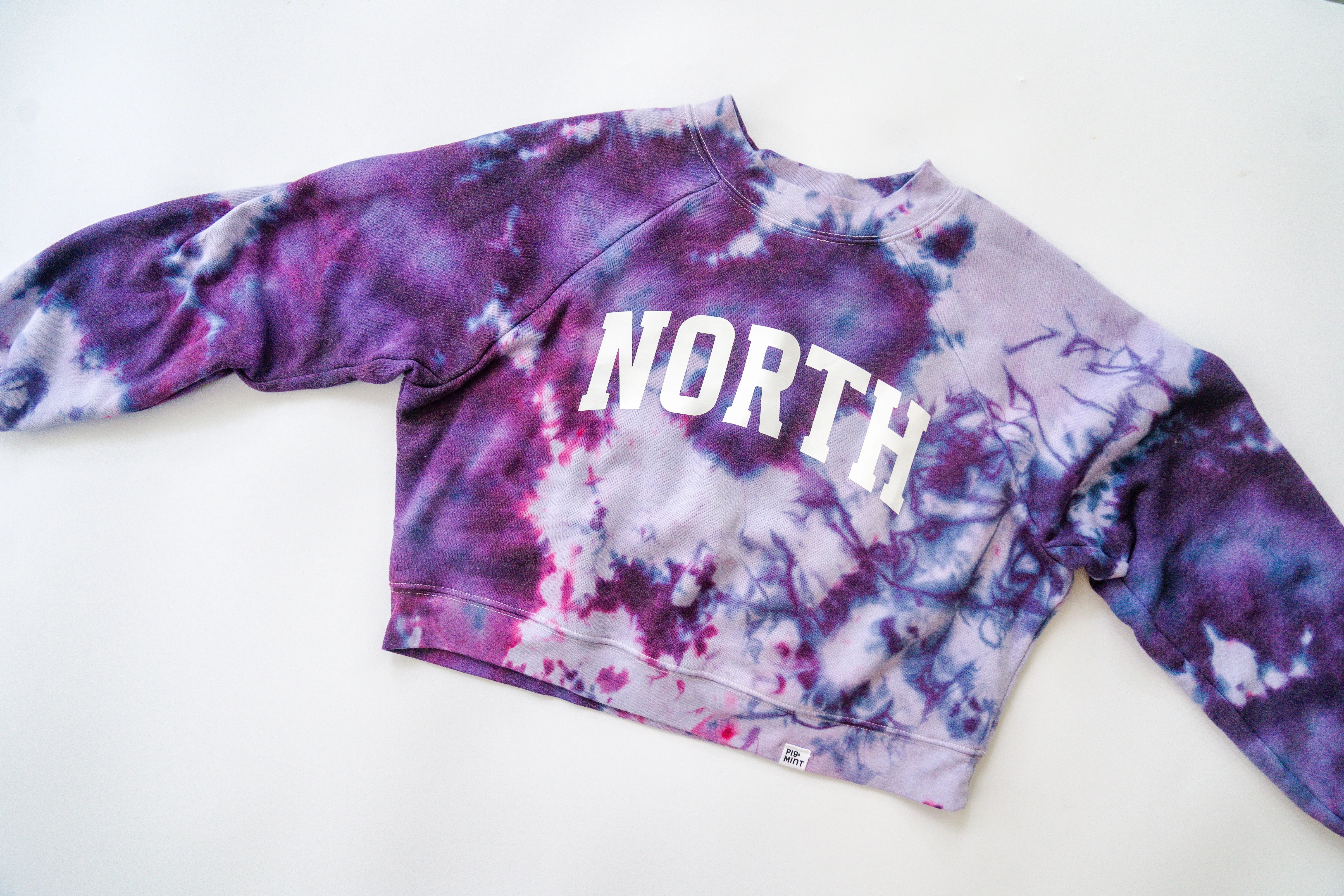 Tie Dyed Downers Grove North and South Crop, Crew and Hoodie Sweatshirts